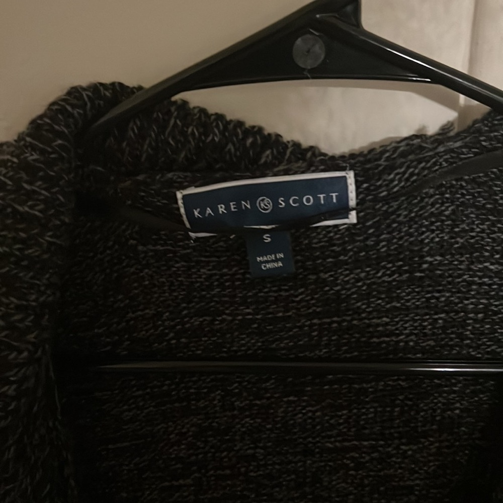 Karen Scott Cardigan - Small - Black- Almost New - Picture 3 of 5